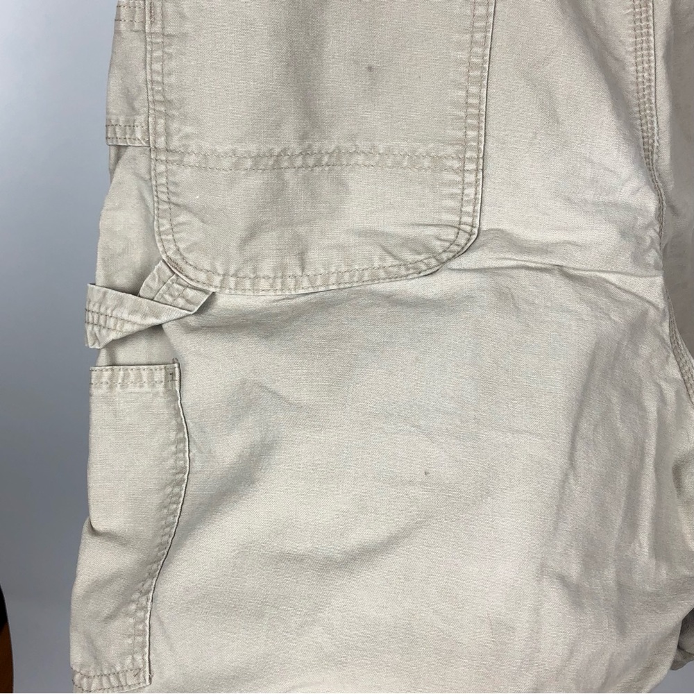 Carhartt Shorts Double Knee Carpenter Style 7” inseam Lt Tan VTG Mens Size 40 - Picture 14 of 16